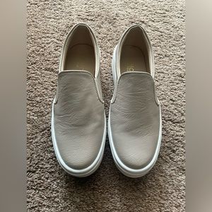 Platform faux leather sneakers